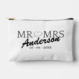 Custom Mr. und Mrs. Wedding Familiengeschenk Zubehörtasche
