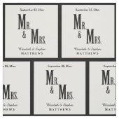 Custom Mr. und Mrs. Wedding Template Stoff (Muster)