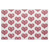 Custom Mr. und Mrs. Wedding White Heart Template Stoff (Fat Quarter (45,7 x 55,9 cm))