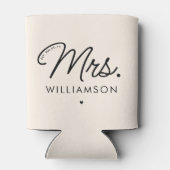 Custom Mrs. Est. Modernes, elegantes Script neu Dosenkühler (Rückseite)