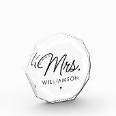Custom Mrs. Est. Modernes, elegantes Script neu Fotoblock (Links)