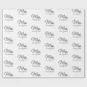 Custom Mrs. Est. Modernes, elegantes Script neu Geschenkpapier (Flach)