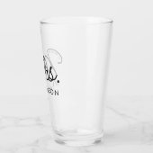 Custom Mrs. Est. Modernes, elegantes Script neu Glas (Links)