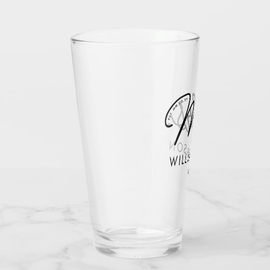 Custom Mrs. Est. Modernes, elegantes Script neu Glas (Rechts)