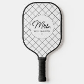 Custom Mrs. Est. Modernes, elegantes Script neu Pickleball Schläger (Vorderseite)