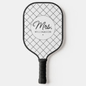 Custom Mrs. Est. Modernes, elegantes Script neu Pickleball Schläger (Rückseite)
