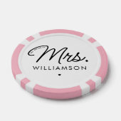 Custom Mrs. Est. Modernes, elegantes Script neu Pokerchips (Einzeln)