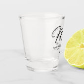 Custom Mrs. Est. Modernes, elegantes Script neu Schnapsglas (Links)