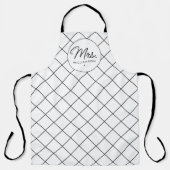 Custom Mrs. Est. Modernes, elegantes Script neu Schürze (Vorderseite)