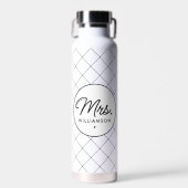 Custom Mrs. Est. Modernes, elegantes Script neu Trinkflasche (Vorne)