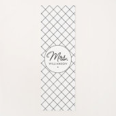 Custom Mrs. Est. Modernes, elegantes Script neu Yogamatte (Vorderseite)