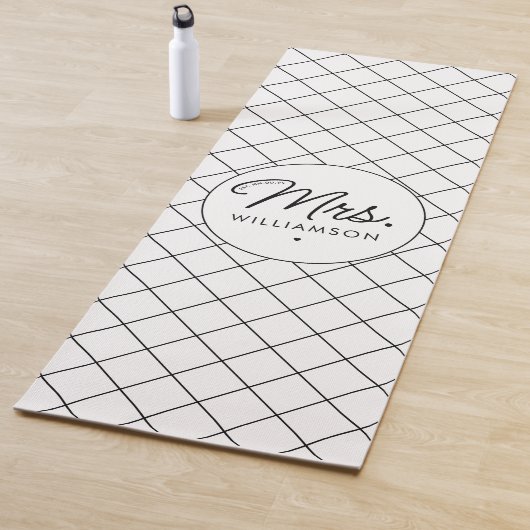 Custom Mrs. Est. Modernes, elegantes Script neu Yogamatte (Beispiel)