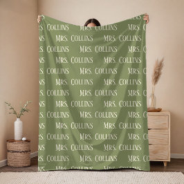 Custom Mrs & Mr Blanket for Bride Wedding Gift Fleecedecke
