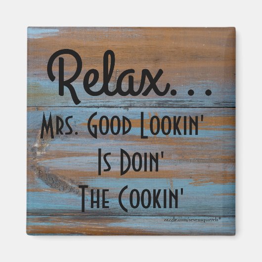 Custom Mrs. Mr. oder Miss Good Lookin ist Cookin M Magnet (Vorne)
