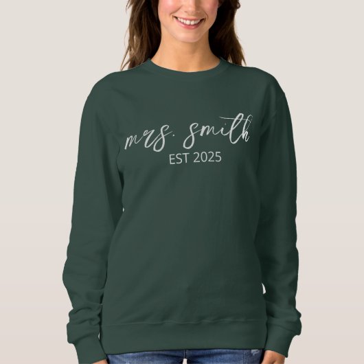 Custom Mrs Sweatshirt, Mrs. Last Name Sweatshirt,  Sweatshirt (Vorderseite)