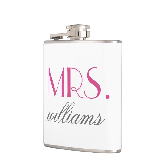 Custom Mrs Wedding Flask | Überbrückungsgeschenke Flachmann (Links)