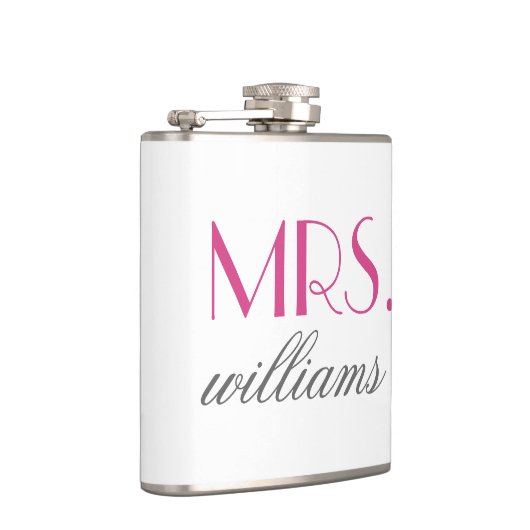 Custom Mrs Wedding Flask | Überbrückungsgeschenke Flachmann (Rechts)