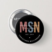 Custom MSN Master of Science in Nursing Abschluss Button (Vorne & Hinten)