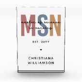Custom MSN Master of Science in Nursing Abschluss Fotoblock (Vorderseite)