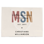 Custom MSN Master of Science in Nursing Abschluss Große Geschenktüte (Rückseite)