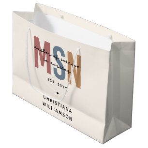 Custom MSN Master of Science in Nursing Abschluss Große Geschenktüte
