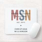 Custom MSN Master of Science in Nursing Abschluss Mousepad (Mit Mouse)