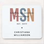 Custom MSN Master of Science in Nursing Abschluss Mousepad (Vorne)