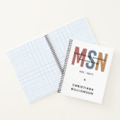 Custom MSN Master of Science in Nursing Abschluss Notizblock (Innenseite)