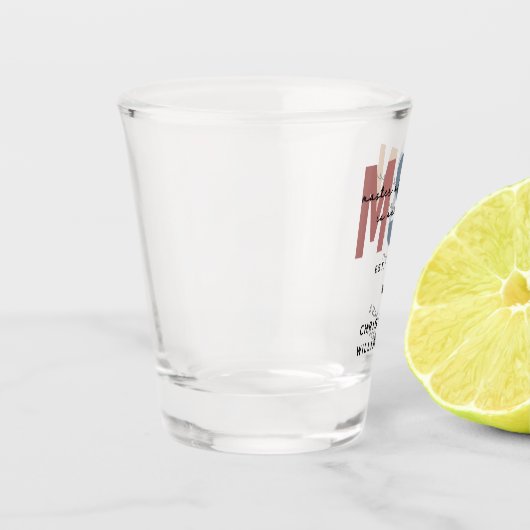 Custom MSN Master of Science in Nursing Abschluss Schnapsglas (Links)