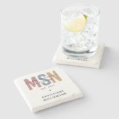 Custom MSN Master of Science in Nursing Abschluss Steinuntersetzer (Seitenansicht)