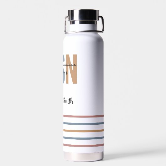 Custom MSN Master of Science in Nursing Abschluss Trinkflasche (Rückseite)