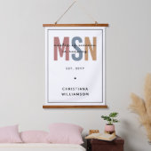 Custom MSN Master of Science in Nursing Abschluss Wandteppich Mit Holzrahmen (Schlafzimmer)