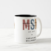 Custom MSN Master of Science in Nursing Abschluss Zweifarbige Tasse (VorderseiteRechts)