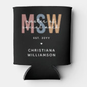 Custom MSW Master of Social Work Retro Abschluss Dosenkühler (Vorderseite)