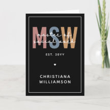 Custom MSW Master of Social Work Retro Abschluss