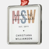Custom MSW Master of Social Work Retro Abschluss Ornament Aus Metall (Links)