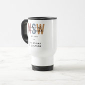 Custom MSW Master of Social Work Retro Abschluss Reisebecher (Vorderseite Links)