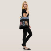 Custom MSW Master of Social Work Retro Abschluss Tasche (Am Model)