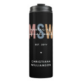 Custom MSW Master of Social Work Retro Abschluss Thermosbecher (Vorderseite)