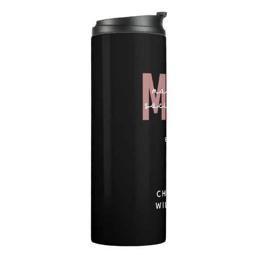 Custom MSW Master of Social Work Retro Abschluss Thermosbecher (Nach links gedreht)