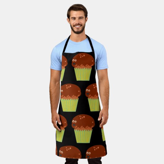 Custom Muffin Pal Fun Breakfast Cartoon Schürze (Getragen)