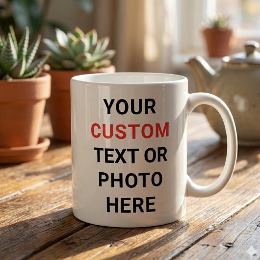 Custom Mug | Add Text, Photo, Logo or Design Here  Kaffeetasse