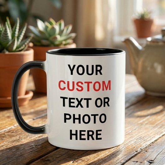 Custom Mug | Add Text, Photo, Logo or Design Here  Tasse