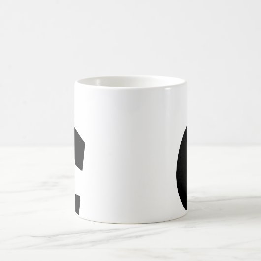 Custom mug monogram initial letter modern minimal kaffeetasse (Mittel)