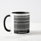 Custom Mug with Hidden Text in Geometric Pattern Tasse (Links)