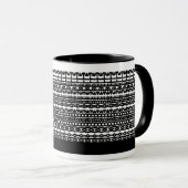Custom Mug with Hidden Text in Geometric Pattern Tasse (VorderseiteRechts)