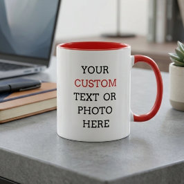 Custom mug with your text or photo   tasse