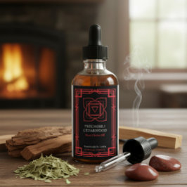 Custom Muladhara Root Chakra Essential Oil Label Weinetikett