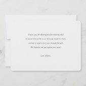 Custom Multi Foto Collage Vielen Dank Hochzeitkart Dankeskarte (Rückseite)