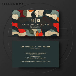 Custom Multicolor Green Ästhetik Beruflich Visitenkarte